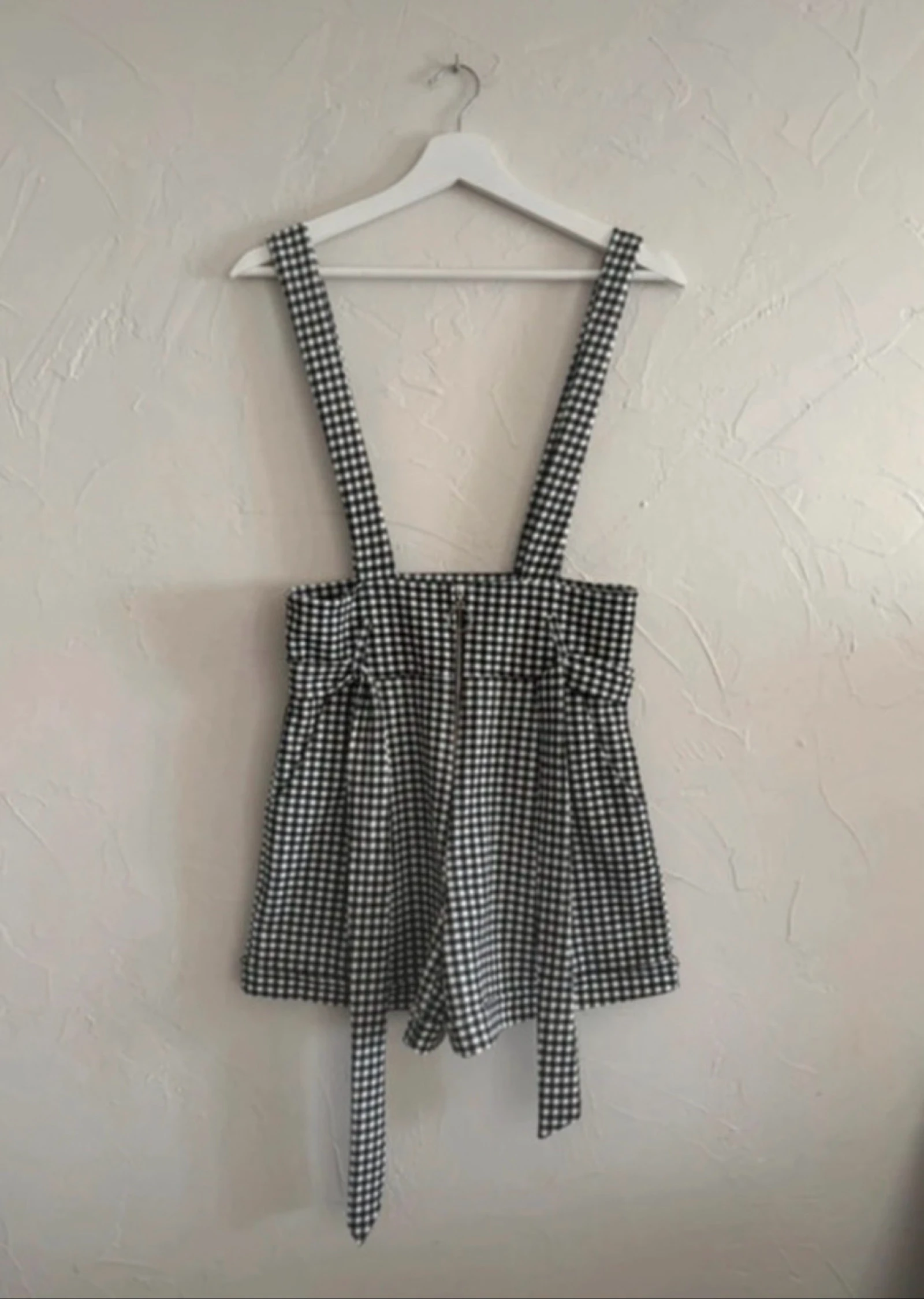 Short taille haute vichy à bretelles vintage taille 36